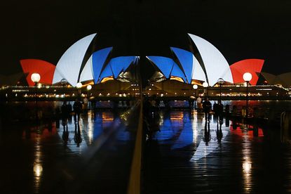 Sydney Opera House lit up to support France after Nov. 13 terrorist attacks