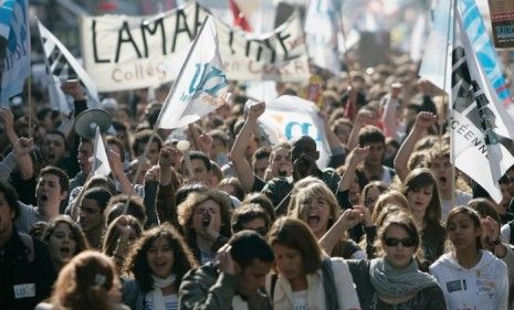 3.5 million people took to the Paris streets to protest a change in the retirement age from 60 to 62.