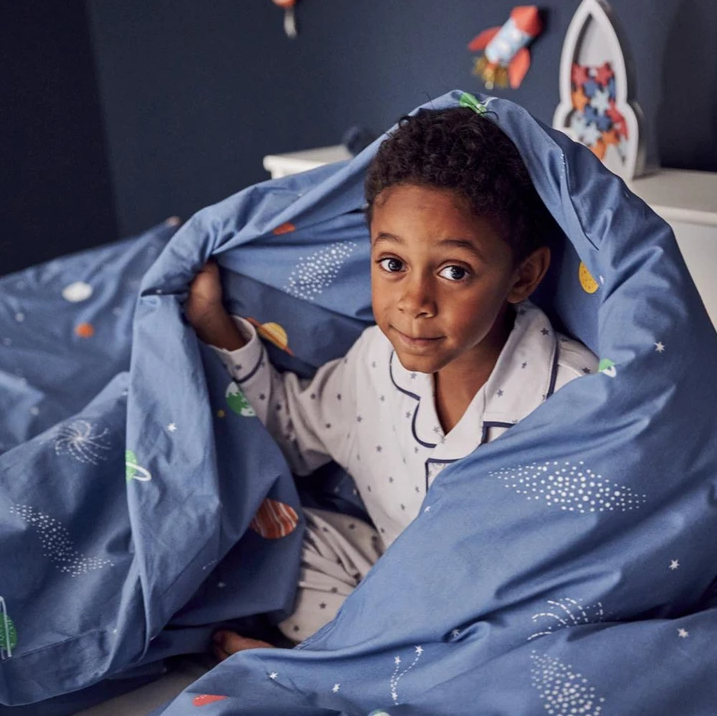 space explorer bedding with planets
