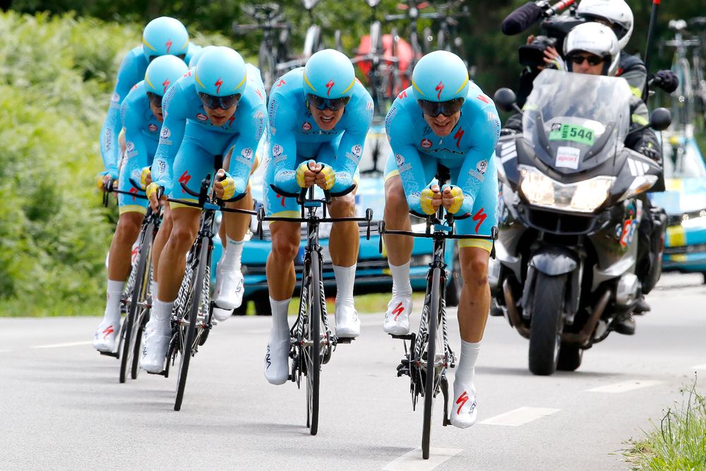 Astana lost ground on their rivals in the team time trial