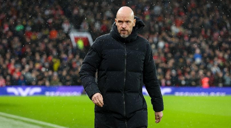 Erik ten Hag during Manchester United&#039;s defeat to Bournemouth in December 2023.