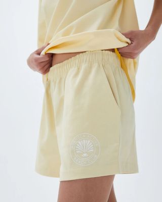 Vacation Cotton Jersey Shorts - Butter Yellow