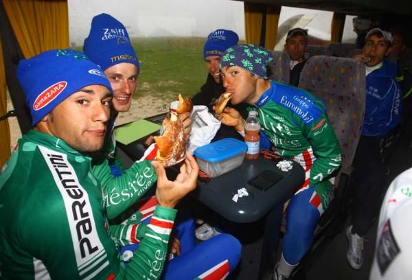 G.S. Zalf Desiree Fior riders fuel up.