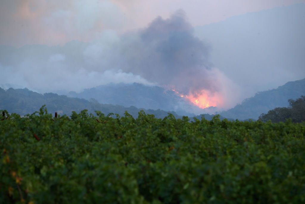 Flames in Northern California.