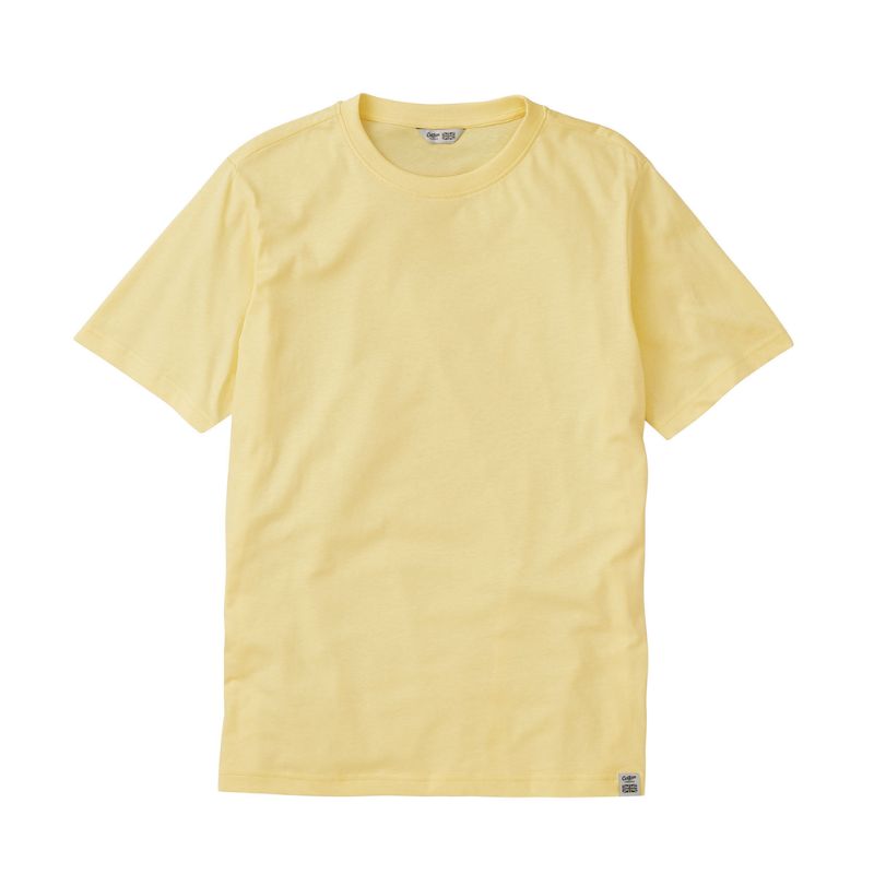 butter yellow crew neck tee