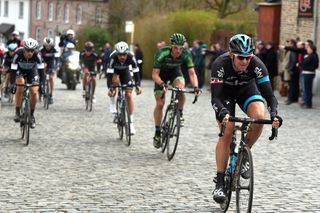 Ian Stannard chases in the 2015 Kuurne-Brussels-Kuurne