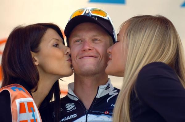 Matti Breschel enjoys his moment on the podium