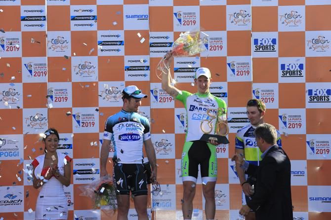 Sacha Modolo celebrates his stage win