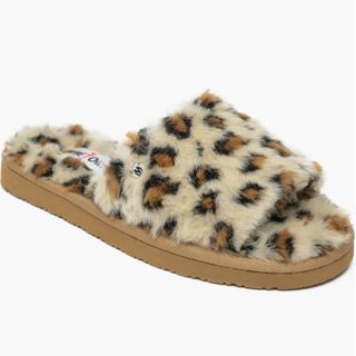 leopard print slip on shoe