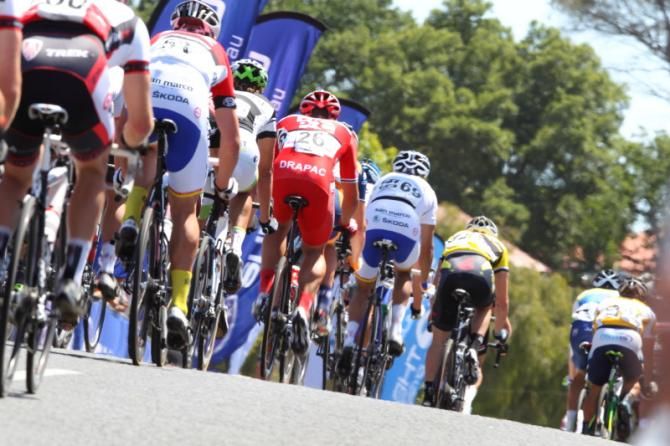 The peloton at speed
