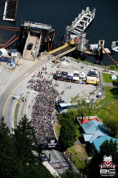 Race start at Earl's Cove terminal.