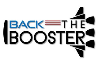 INFINITY Science Center's "Back the Booster" logo.