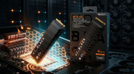 AI-Generated image of the WD_Black 4TB Internal SSD (SN850X) visualized