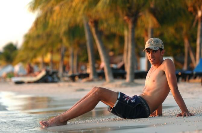 Alberto Contador reclines on the back