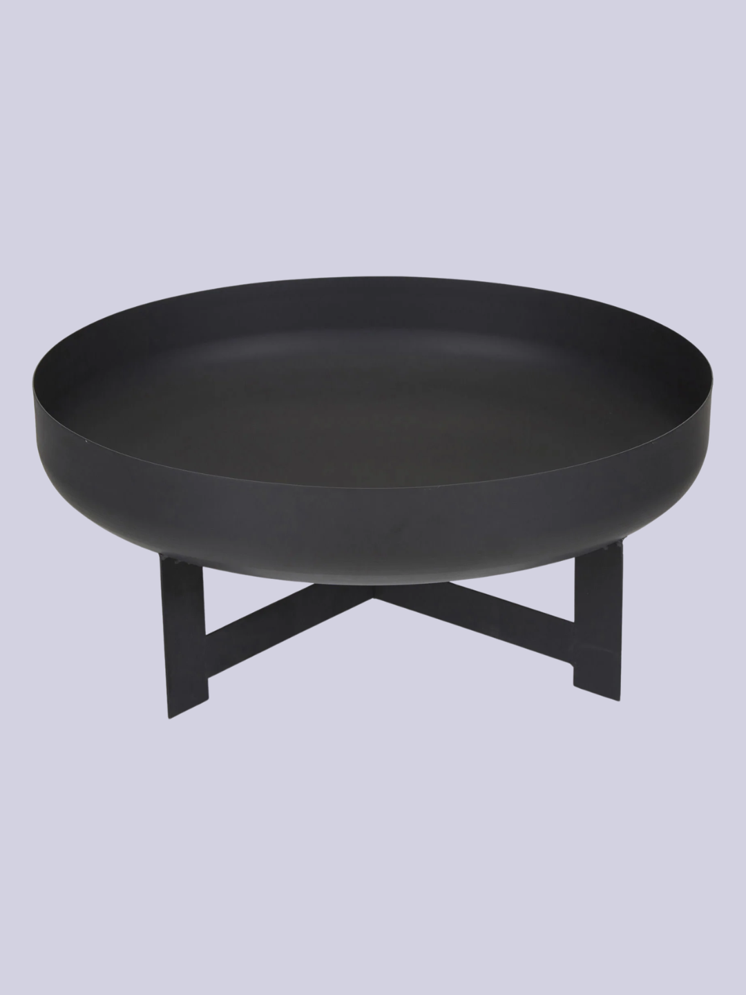 A black fire bowl