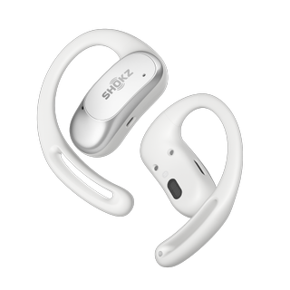 Shokz OpenFit Air earbuds on white background