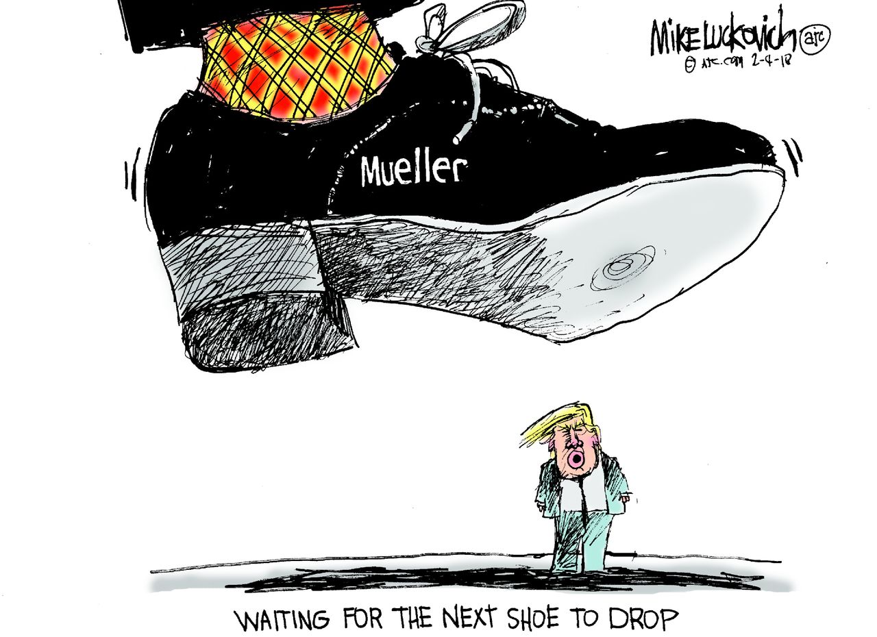 Political cartoon U.S. Trump Mueller Russia investigation