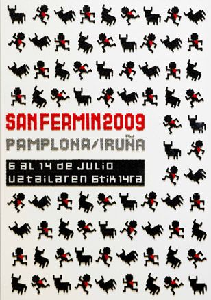 One of the 2009 Pamplona Festival's high-colour posters