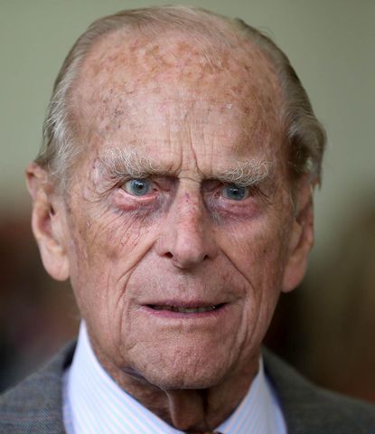 The Duke of Edinburgh attends the Presentation Reception for The Duke of Edinburgh Gold Award holders in the gardens at the Palace of Holyrood House in 2017. Photo by Jane Barlow - WPA Pool/Getty Images