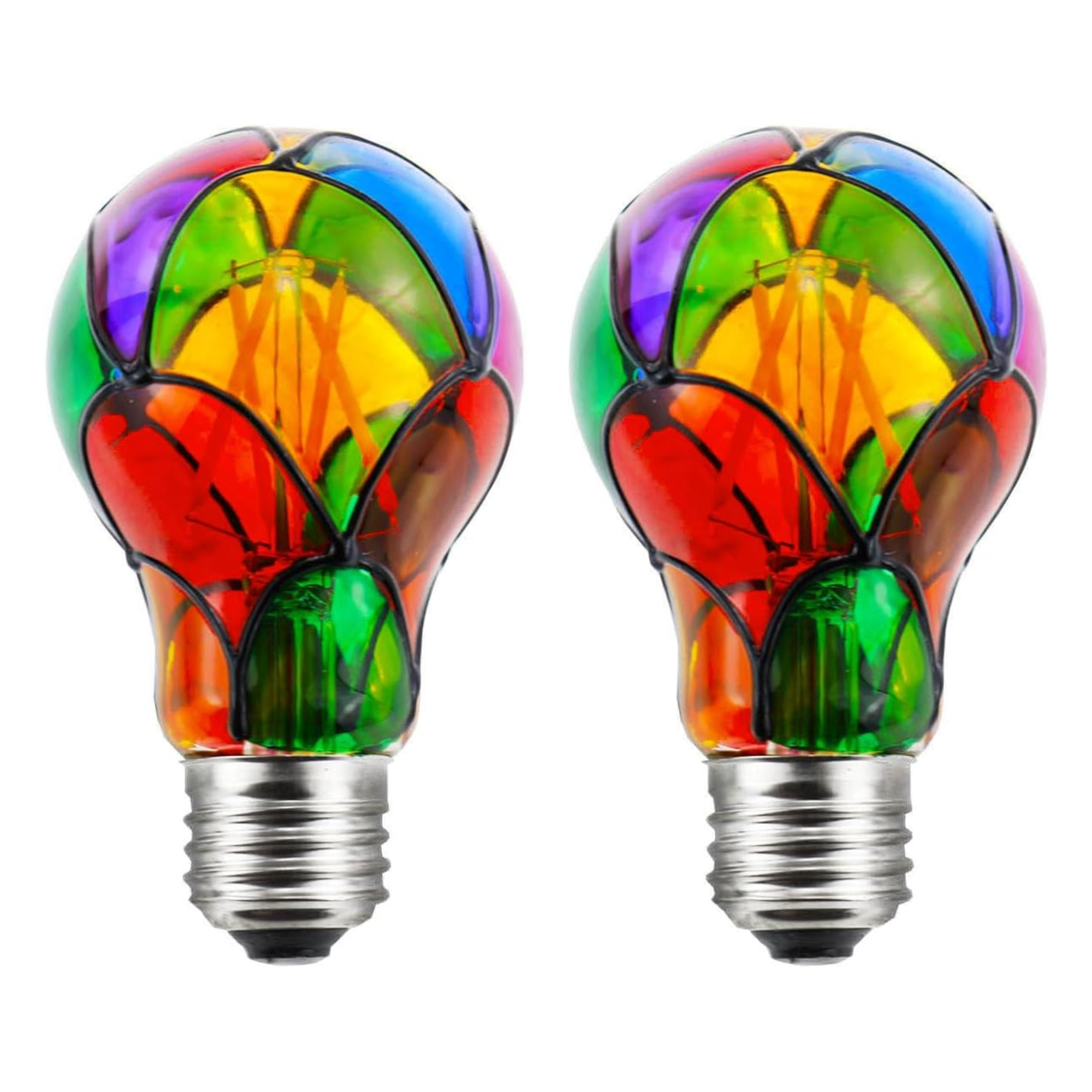 stained glass light bulbs