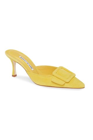 Maysalebi Buckle Pointed Toe Mule