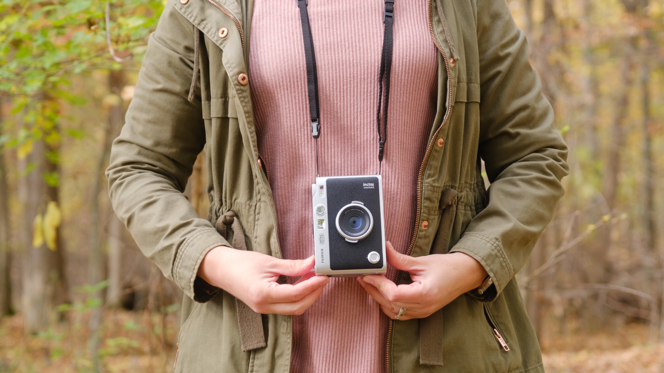 The Fujifilm Instax Mini Evo 2 retro hybrid digital camera