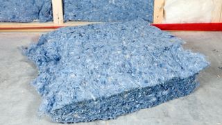 slab of denim insulation