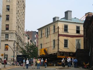The NPS moved the Hamilton Grange National Memorial about two blocks during the weekend of June 7, 2008.