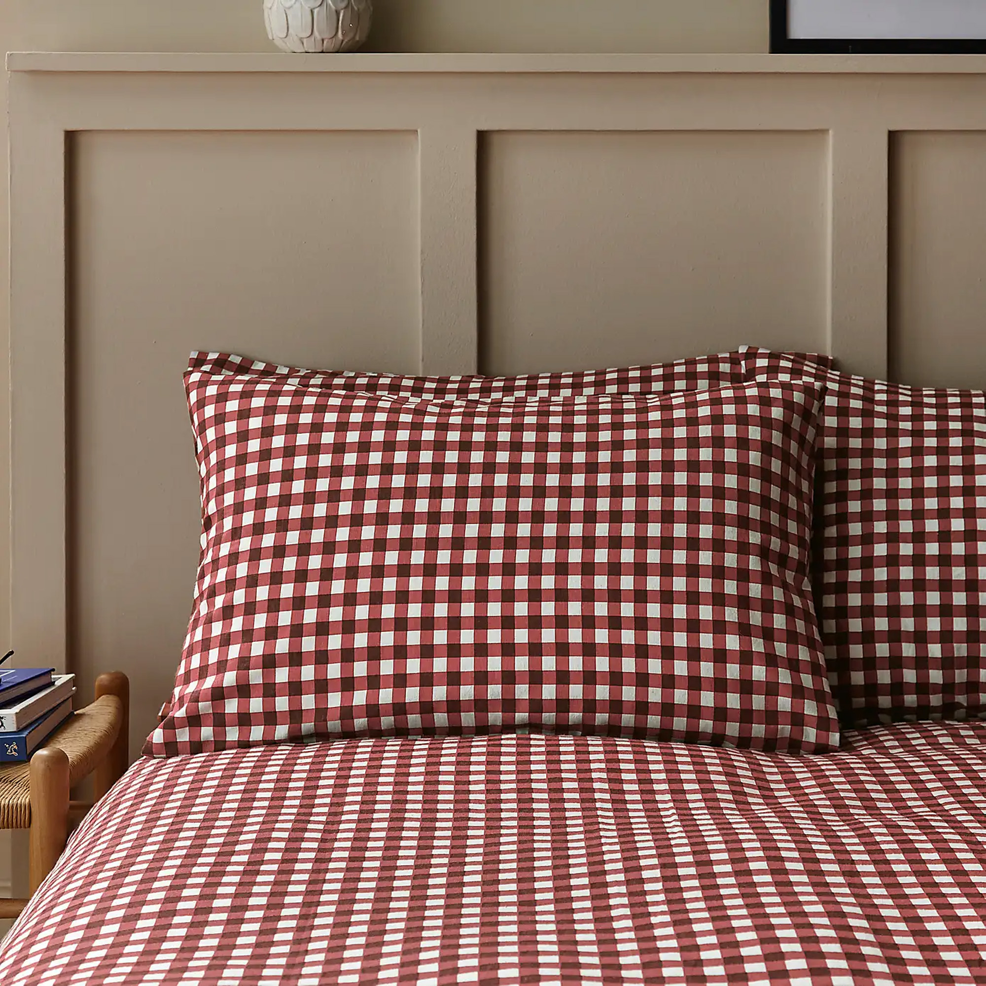 Dunelm Maeva Gingham 100% Brushed Cotton Duvet Cover &amp;amp; Pillowcase