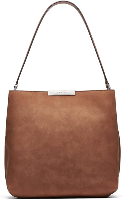 Calvin Klein, Calvin Klein Jodi Triple Compartment Bucket, Caramel, One Size