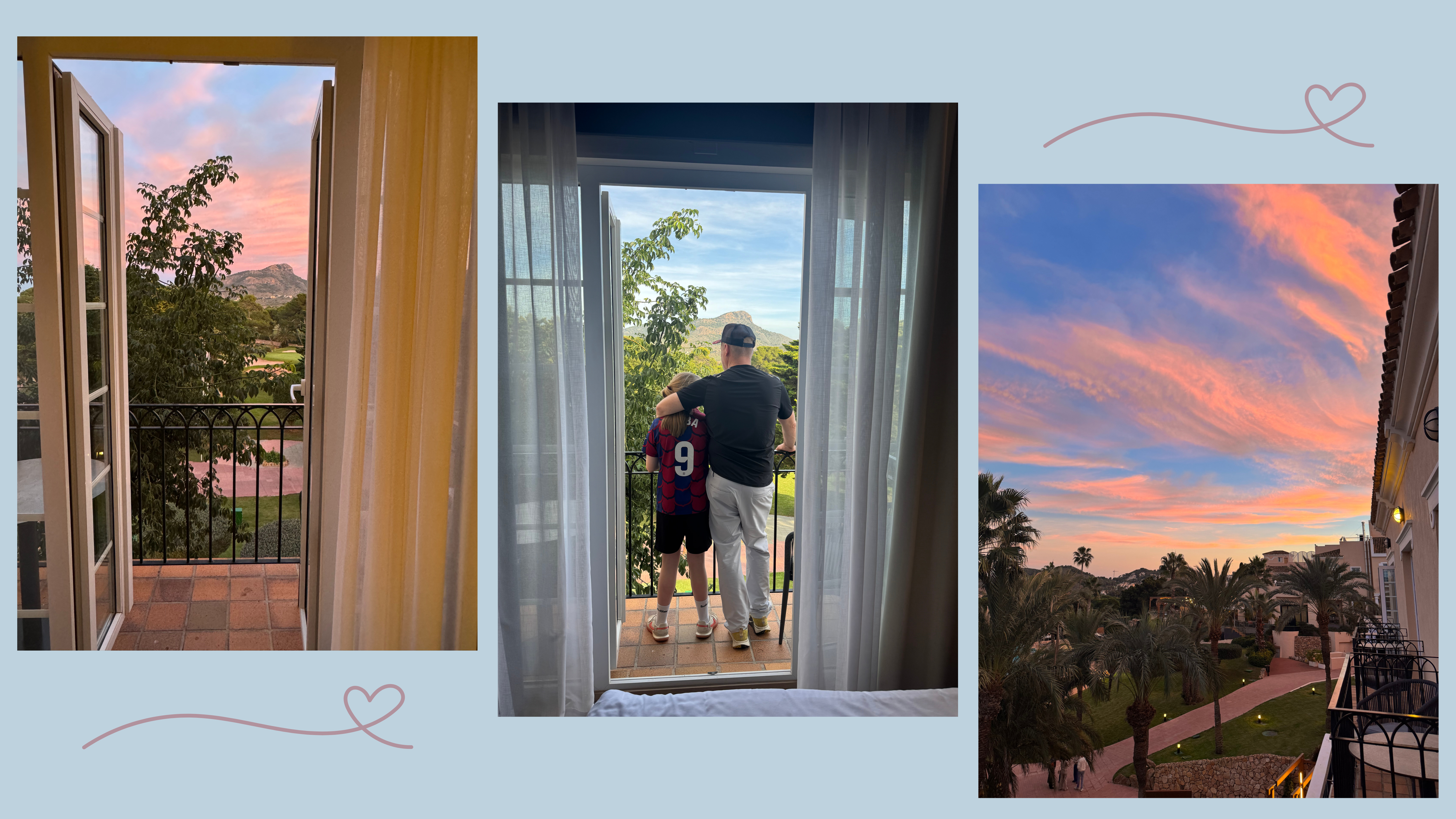 Three images taken during our stay at La Manga Club in Spain