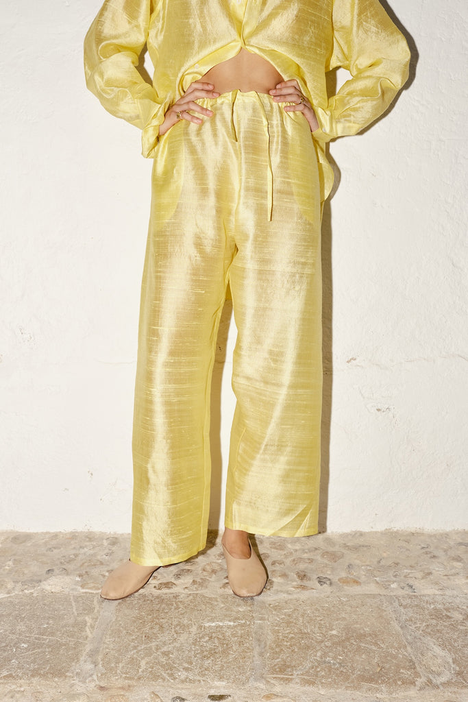 Lemon Butter Dupion Judo Pants