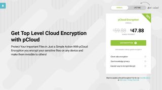 pCloud's encryption service and pricing