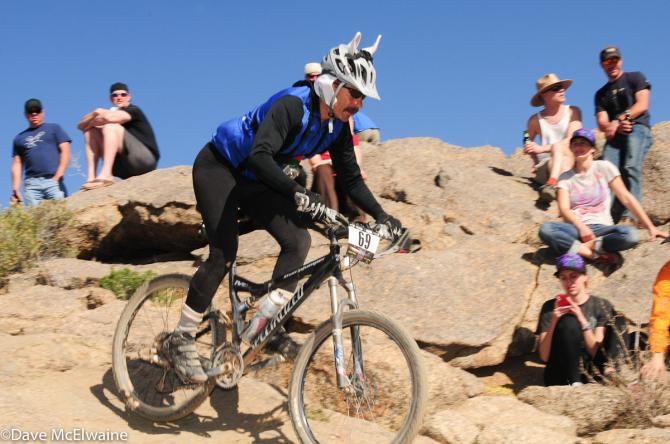 Adam Graehl named his solo team "Old Bike-Old Man-Old Pueblo"