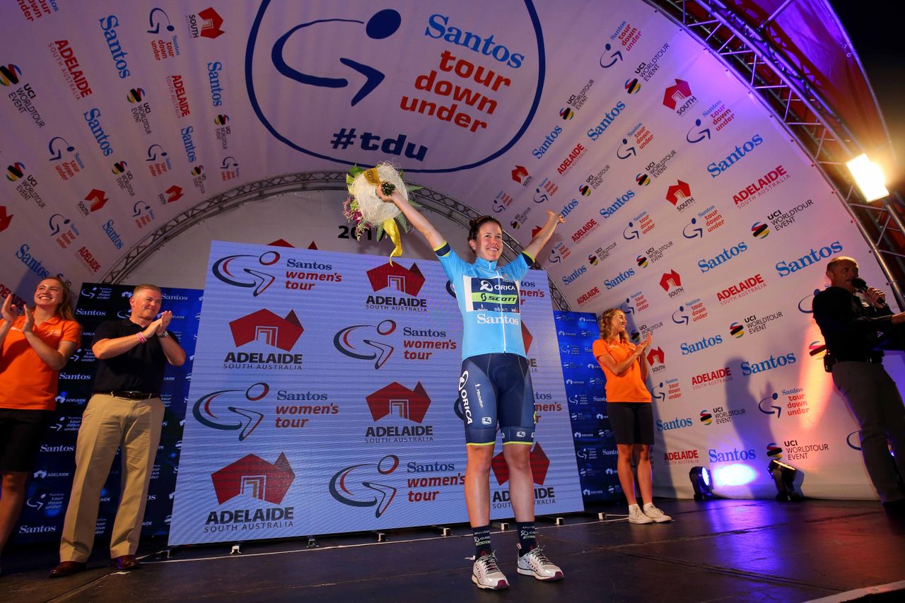 Amanda Spratt retained her leader's jersey