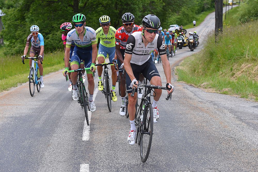 The breakaway on stage 6 of the Criterium du Dauphine