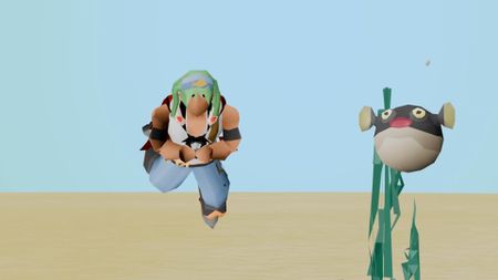 Old School RuneScape sailing animation underwater