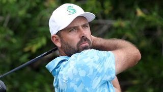 Charl Schwartzel takes a shot in LIV Golf Adelaide