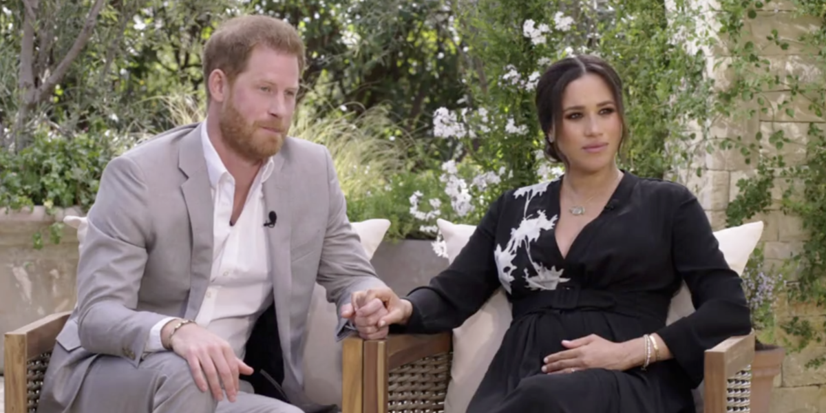 Meghan Markle Prince Harry Oprah interview screenshot cbs