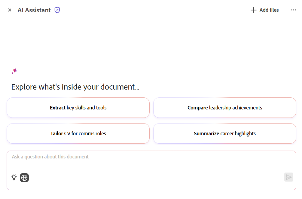 Adobe Acrobat in use to tailor an existing resume document