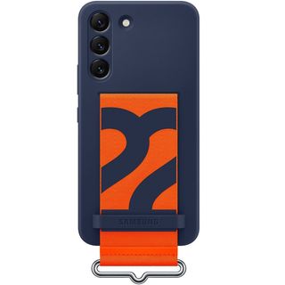 Samsung Galaxy S22 Silicone Cover With Strap Navy