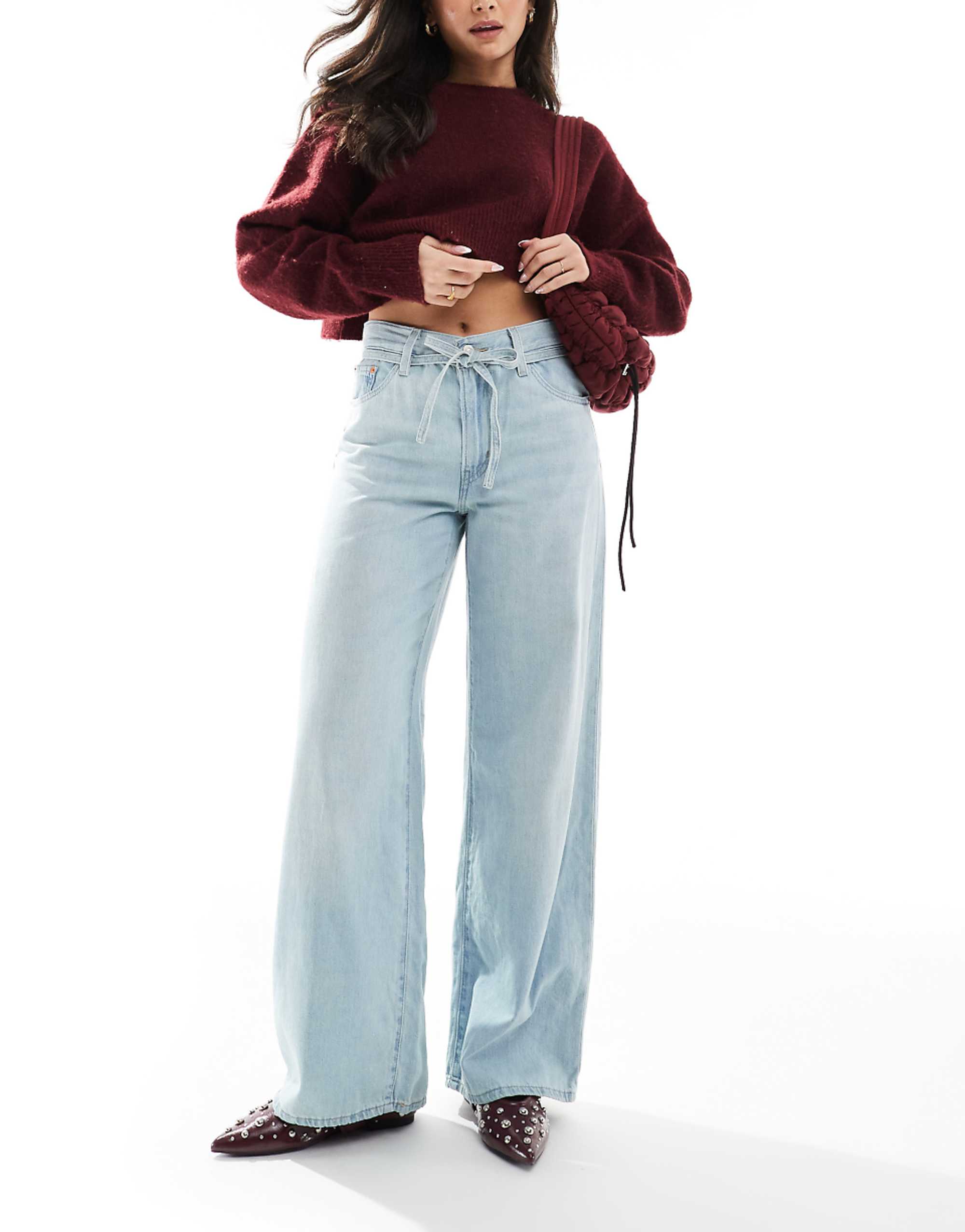 Levis Xl Straight Loose Fit Jeans in Bleach Wash