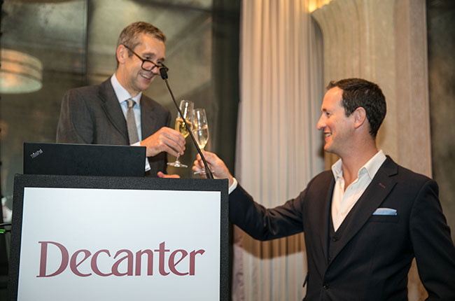Decanter&rsquo;s Content Director John Stimpfig and Decanter Retailer Awards chairman Peter Richards MW