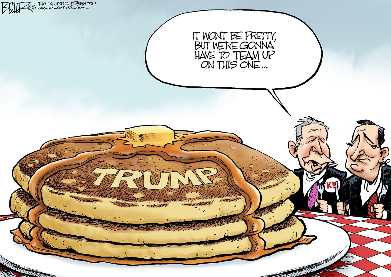 Political Cartoon U.S. Cruz Kasich Team 2016