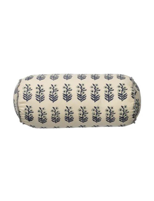 Elsie Block Print Bolster Pillow