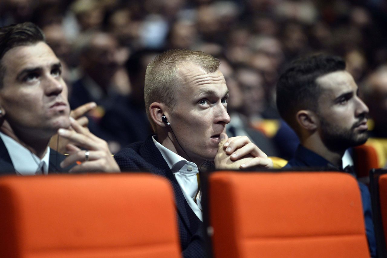 Robert Gesink seems worried as the mountain stages are unveiled