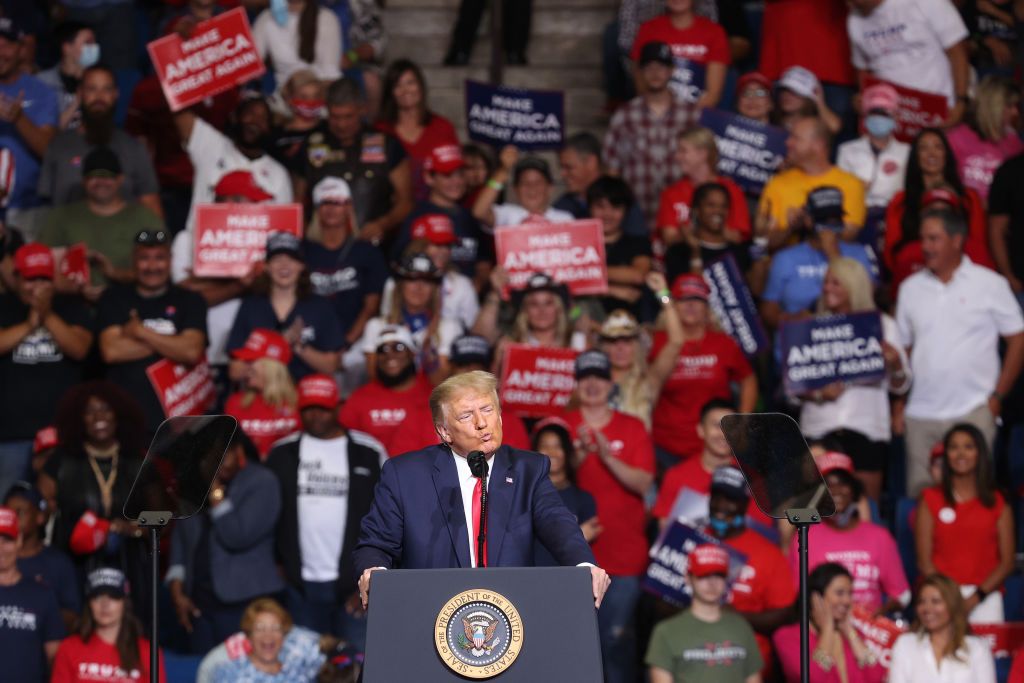 President Trump at a rally.