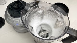 The Nutribullet Blender Combo crushing ice on test