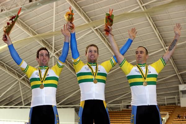 The winners of the men's team sprint