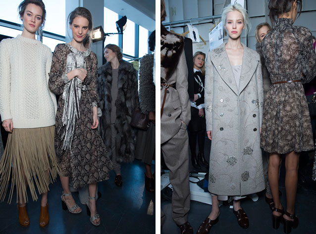 A separate image of different models posing for pictures